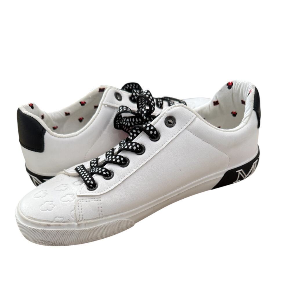 Ground Up Disney Minnie Mouse Sneakers White Black Polka Dot Size 8 - Picture 5 of 6